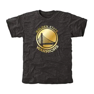 Golden State Warriors Men's Gold Collection Tri-Blend T-Shirt - Black