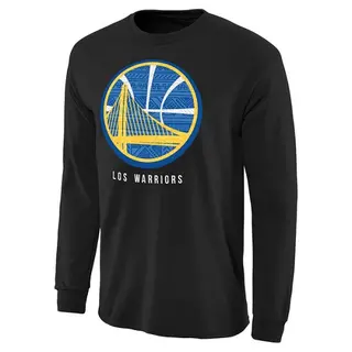 Golden State Warriors Men's Gold Noches Enebea Long Sleeve T-Shirt - Black