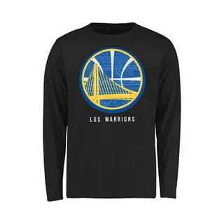 Golden State Warriors Men's Gold Noches Enebea Long Sleeve T-Shirt - Black