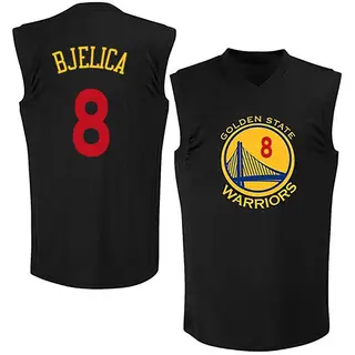 Golden State Warriors Men's Nemanja Bjelica Gold Swingman Black New Fashion Jersey