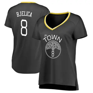 Golden State Warriors Women's Nemanja Bjelica Gold Swingman Black Jersey - Statement Edition