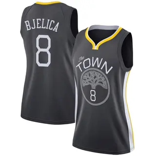 Golden State Warriors Women's Nemanja Bjelica Gold Swingman Black Jersey - Statement Edition1