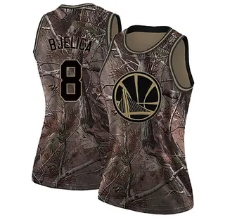 Golden State Warriors Women's Nemanja Bjelica Gold Swingman Camo Realtree Collection Jersey