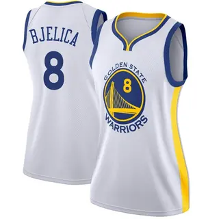 Golden State Warriors Women's Nemanja Bjelica Gold Swingman White Jersey - Association Edition